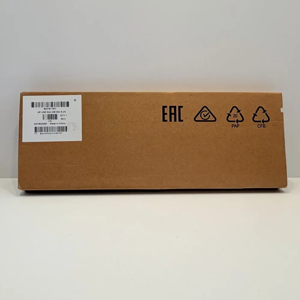 Genuine HP Keyboard 803181-001 USB Slim KB Win 8 US Black NIB